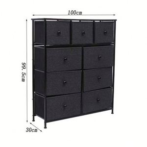 Dresser Organizer 4 Drawers Sturdy Steel Frame Bedside Cabinet Storage <b>Tower</b> for Bedroom Living Room for Clothing - Product Image 4