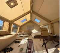 Tentes de voyage en toile portable robuste pour 3-4 personnes Tente de voyage gonflable en plein air