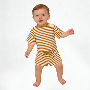 Conjunto de Ropa para Bebé Niño Hongbo 100% Algodón Orgánico, Estampado con Bolsillo, Traje de Verano para Niño, <span class=keywords><strong>Camiseta</strong></span> de Manga Corta para Niños de 2 a 14 Años - Product Image 4