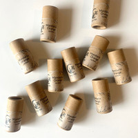 Tube de papier rond vide compostable conteneur portable push up baume à lèvres déodorant autocollant brillant stratification cylindre pot