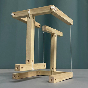 ชุดโครงสร้างสมดุลแบบ DIY ของเล่นวิทยาศาสตร์ไม้สำหรับการทดลองทางการศึกษา รูปทรงเรขาคณิต - Product Image 3