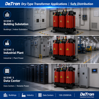 Transformateur de distribution à résine coulée, type sec, à faible perte, haute fréquence 50Hz, 50kVA, 250kVA, 500kVA, 10kV monophasé 400V, ignifuge