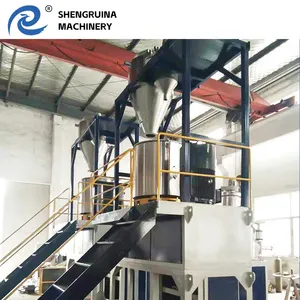 Centralized feeding system for measuring and weighing PVC fully automatic mixing production line