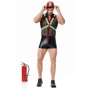 <span class=keywords><strong>Costume</strong></span> de Cosplay <span class=keywords><strong>Homme</strong></span> <span class=keywords><strong>Pompier</strong></span> 2026 – Tenue de Performance Sexy pour Adultes (Haut et Legging) - Product Image 2