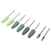 8 Buah/Set 2.35Mm HP Kit Bor Pemoles Akrilik Dasar Resin Gigi Alat Dokter Gigi Putar Alat Laboratorium Gigi