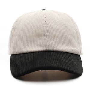 Casquette en velours côtelé vintage en gros, personnalisable avec logo brodé, 6 panneaux, unie, non structurée, style classique pour hommes et femmes - Product Image 5