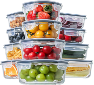 Juego de Recipientes de Vidrio Borosilicato para Almacenamiento de Alimentos, Libres de BPA, Precio al por Mayor, Directo de Fábrica - Product Image 1