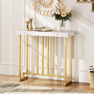 Cross-border home use <b>gold</b> wall-mounted metal <b>table</b>, modern minimalist style, entryway <b>table</b>, creative wrought iron <b>table</b>, side - Product Image 1