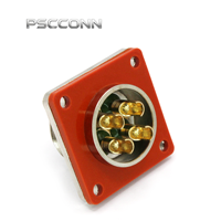 Connecteur hermétique PSCCONN série MX MX23J4Z, fiche et prise 4 broches, coque en acier inoxydable, connecteur aviation verre-métal