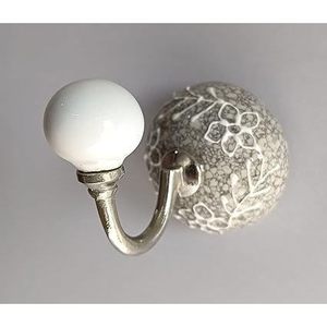 PARIJAT Handicraft Ceramic <b>Wall</b> <b>Hook</b> Hanger Hand Painted Multi-Color <b>Key</b> Holder Hat/Clothes Hangings Bathroom Hardware (Model - Product Image 2