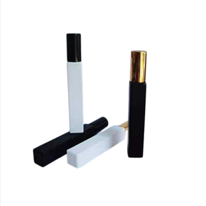 Wholesale Custom Refillable 10ml Matte Black and White Frosted square <b>Empty</b> Atomizer Travel Size Pump <b>Spray</b> Perfume <b>Bottles</b> - Product Image 3