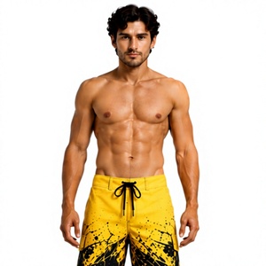 <b>Mens</b> Board Shorts Quick Dry Breathable Swim <b>Trunks</b> Drawstring Waist Pockets Sunset Palm Print Polyester Beach Surf Water Sports - Product Image 1