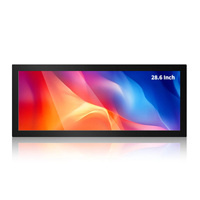Pantalla LCD de Barra de 28.6 Pulgadas con Android WIFI de 700nits para Publicidad en Supermercados, Pantalla LCD Extensible