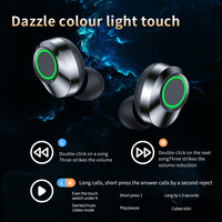 Écouteurs de jeu TWS Bluetooth 5.3 YD03 avec écran LED miniature, éclairage RGB, commande tactile, son studio, autonomie de 10 à 15 heures