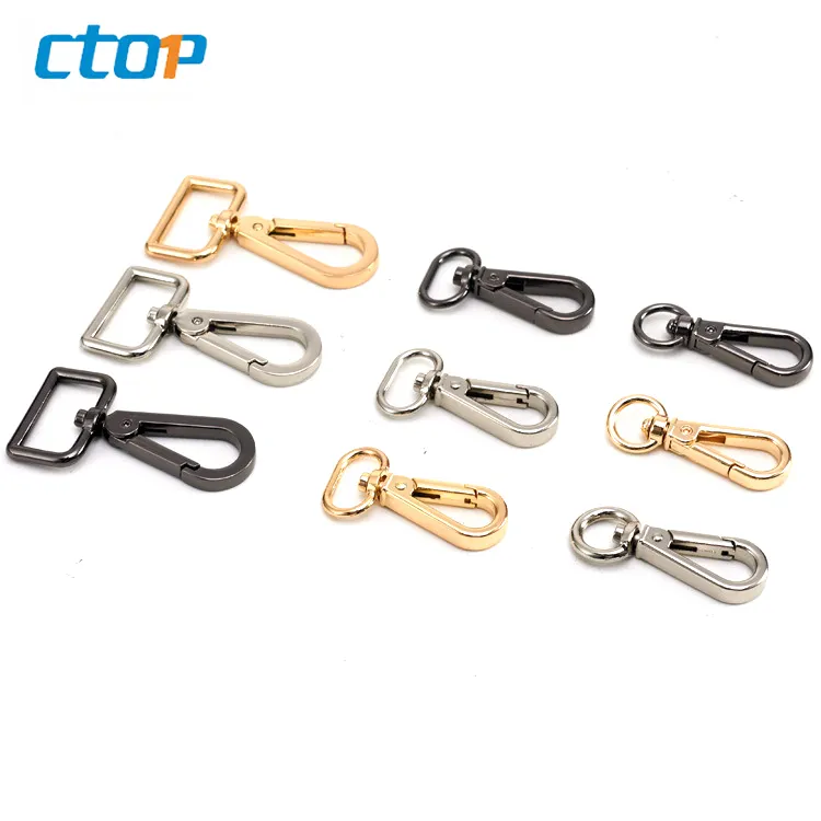 Wholesale fashion metal bag brass buckle metal bag hook swivel snap metal snap hook