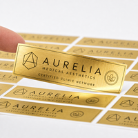 Autocollants adhésifs écologiques en or brossé pour la promotion de marques de parfums et les événements, étiquettes personnalisées pour l'emballage et la marque