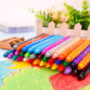 Meihui Bâton de peinture à la tempera solide d'une seule pièce Crayons torsadés lavables Crayon de gel aquarelle pour coloriage <span class=keywords><strong>dessin</strong></span> peinture - Product Image 6