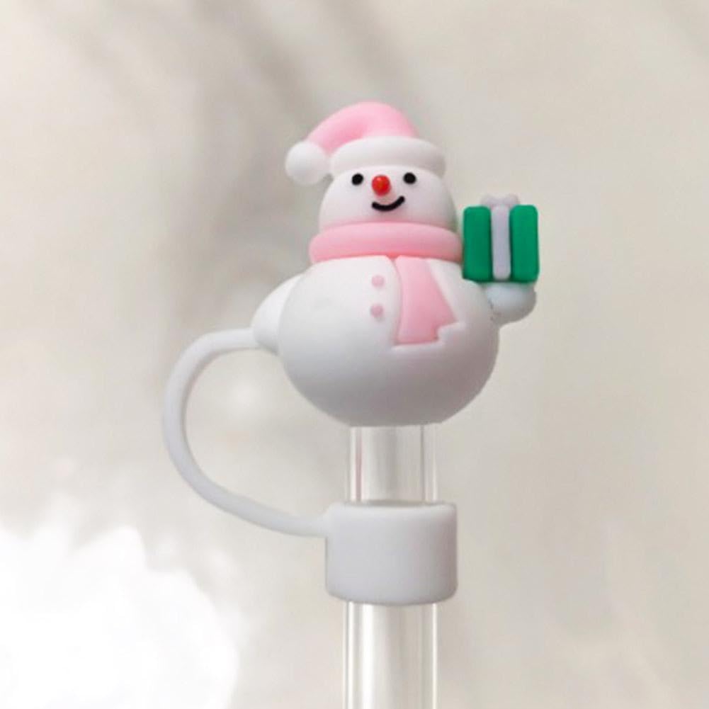 Bonhomme de neige rose