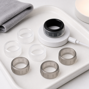 Oura <b>Ring</b> 5/4 Galaxy <b>Ring</b> RingConn Ultrahuman Silicone Cover Case Clear Transparent Smart <b>Ring</b> Protector Ultra <b>Thin</b> Anti Scratch - Product Image 1
