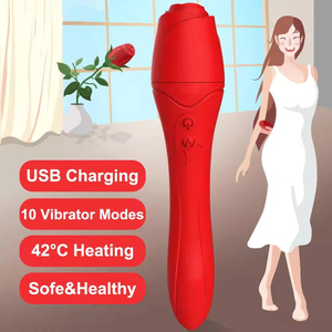 Vibrateur Rose pour Femmes, Jouet Sexuel, Stimulateur Clitoridien à Succion avec 10 Modes de Vibration, Dildo Point G, Vibrateurs, Jeu de Plaisir Sexuel - Product Image 5