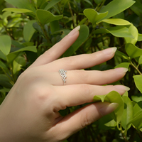Bijoux minimalistes Bague de mariage en argent sterling pur 925 Design de couronne avec zircon 5A Bague de couple/amoureux Bague cadeau