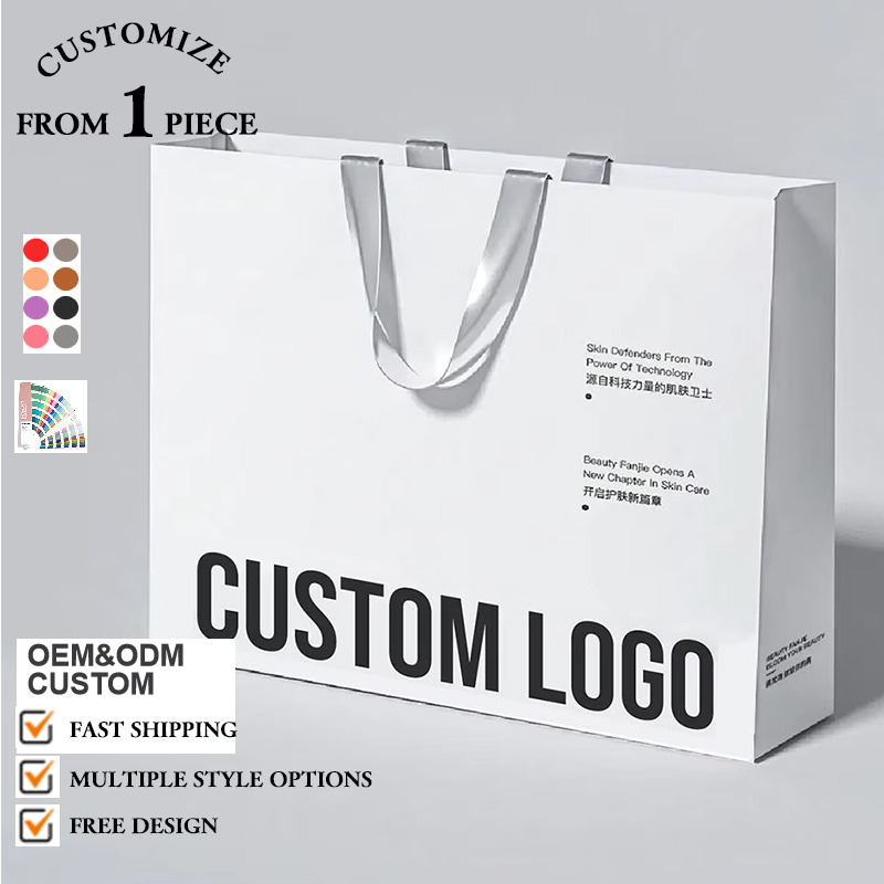 Luxury Printed Paper Bags Small Gift Bag Garment Shopping Bags Environment Friendly Custom Paper Bag Box Packaging With Logo