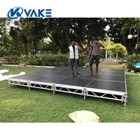 Plateforme de scène en aluminium testée TUV Installation facile Système de scène de treillis pour événements en plein air