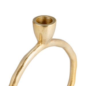 Round Ring Metal <b>Candle</b> Holder Polished <b>Taper</b> For Mantel Display Sculptural Centerpiece Table Decor - Product Image 5