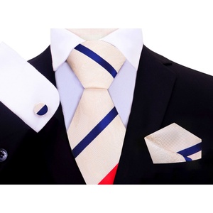Cravates en polyester pour hommes, de qualité supérieure, personnalisées, à motif tissé, rouge et bleu, couleur unie, <span class=keywords><strong>droite</strong></span>, logo personnalisé, cravates d'affaires pour hommes - Product Image 3