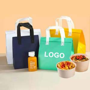 Sac isotherme jetable en non-tissé avec logo personnalisé pour les plats à emporter, écologique, imprimé, pour le déjeuner, isolation thermique pour les aliments - Product Image 6