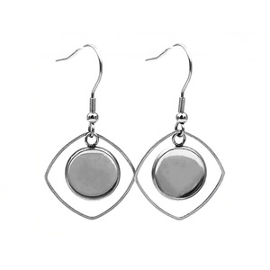 Geometric Drop <b>Earrings</b> Stainless Steel Ear <b>Hooks</b> Unisex Jewelry Accessory H1111 - Product Image 5