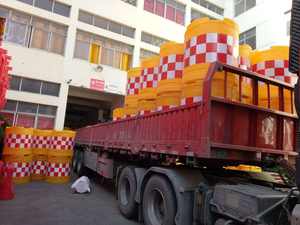 टम्पर डी ट्राफिको बढ़ाया सड़क सुरक्षा पे प्लास्टिक पानी भरा हुआ बड़ा रोटेशनल ट्रैफिक ड्रम बैरियर - Product Image 4