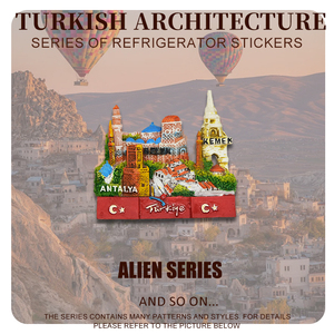 Imán de nevera moderno de resina creativa recuerdo de viaje turco Estambul Ankara Antalya personalizado - Product Image 4