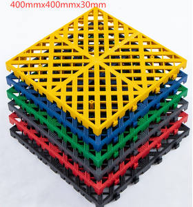 Dalles de sol modulaires en PP pour garage, tapis de drainage emboîtables pour lave-auto et parking - Product Image 2