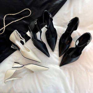 รองเท้าส้นเตารีดแบบสวม Cialisa 2026 คอลเลคชั่นฤดูร้อน ดีไซน์แฟชั่น รองเท้าผู้หญิงหัวแหลม หนังแท้คุณภาพสูง รองเท้าส้นสูงแบบสวมสำหรับใส่กับชุดเดรส - Product Image 4