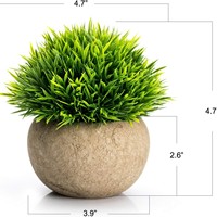 Plantes vertes artificielles réalistes de haute qualité et plantes en pot pour la décoration intérieure et l'affichage sur bureau