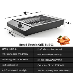 Tostadora plana OEM ODM, resistente, carcasa de acero inoxidable, tostadora de pan de ranura larga para cocina comercial - Product Image 6
