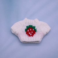 Prix d'usine – Tenue créative DIY pour poupée de 10 cm en acrylique avec pull et accessoires en peluche, thème animaux et nature, Noël