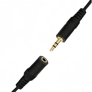 Câble d'extension audio mâle-femelle 3,5 mm avec gaine en PVC, connecteur auxiliaire pour casque et haut-parleur - Product Image 1
