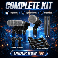 Microphone SOUNDMARK CX-608 en alliage d'aluminium noir avec connecteur XLR 48V DC