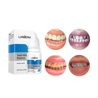 LANBENA Essence blanchissante pour les dents avec logo personnalisé, liquide blanchissant pour les dents, élimination de la plaque dentaire, blanchiment des dents avec bâtonnets