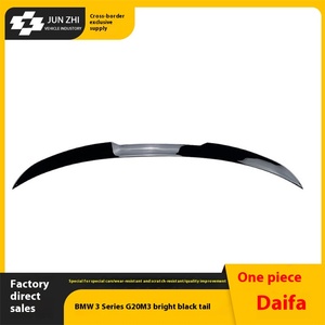 Aileron arrière spécial pour BMW Série 3 G20 G28 I3, noir brillant, fixe, en fibre de carbone, pour toit, en ABS, style M3, pour Série 3 - Product Image 5