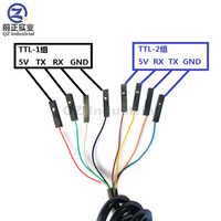 Cable de descarga QZ de alta calidad FT232RL a TTL dual, cable USB a cable serie de alta velocidad de 2 vías, cable de actualización para módulo FT2232D