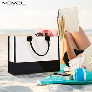 Sacs fourre-tout en coton et lin personnalisés de luxe pour femmes, cadeaux promotionnels à faire soi-même, réutilisables, sublimation - Product Image 5