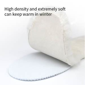 Bottes de pluie en <span class=keywords><strong>peau</strong></span> de <span class=keywords><strong>mouton</strong></span> pure laine, semelle intérieure brute, doublure en agneau épaisse et moelleuse, bottes de neige pour hommes et femmes, pantoufles - Product Image 2