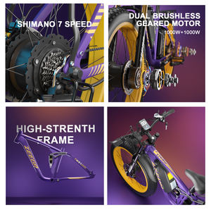 จักรยานไฟฟ้าแบบมีมอเตอร์คู่ขนาด47 KMH จักรยานไฟฟ้าขนาด2000W จากคลังสินค้า <span class=keywords><strong>CA</strong></span> - Product Image 4