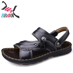 Sandalias de Calle para Hombre, Pantuflas Casuales de Plataforma, Zapatos de Cuero - Product Image 1