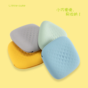 Silicone Coin Purse Mini Geometric Pattern Macaron Colors Unisex Everyday Use - Product Image 1