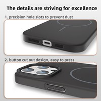 Coque de protection antichoc anti-chute à couverture complète Housse de protection magnétique en PC dur pour iPhone 17 Pro Max Air