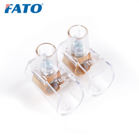 Bloc de bornes transparent FATO série TTB, vis, 4 mm² à 25 mm², connecteur de fil en laiton, 250-450 V, pour éclairage électrique